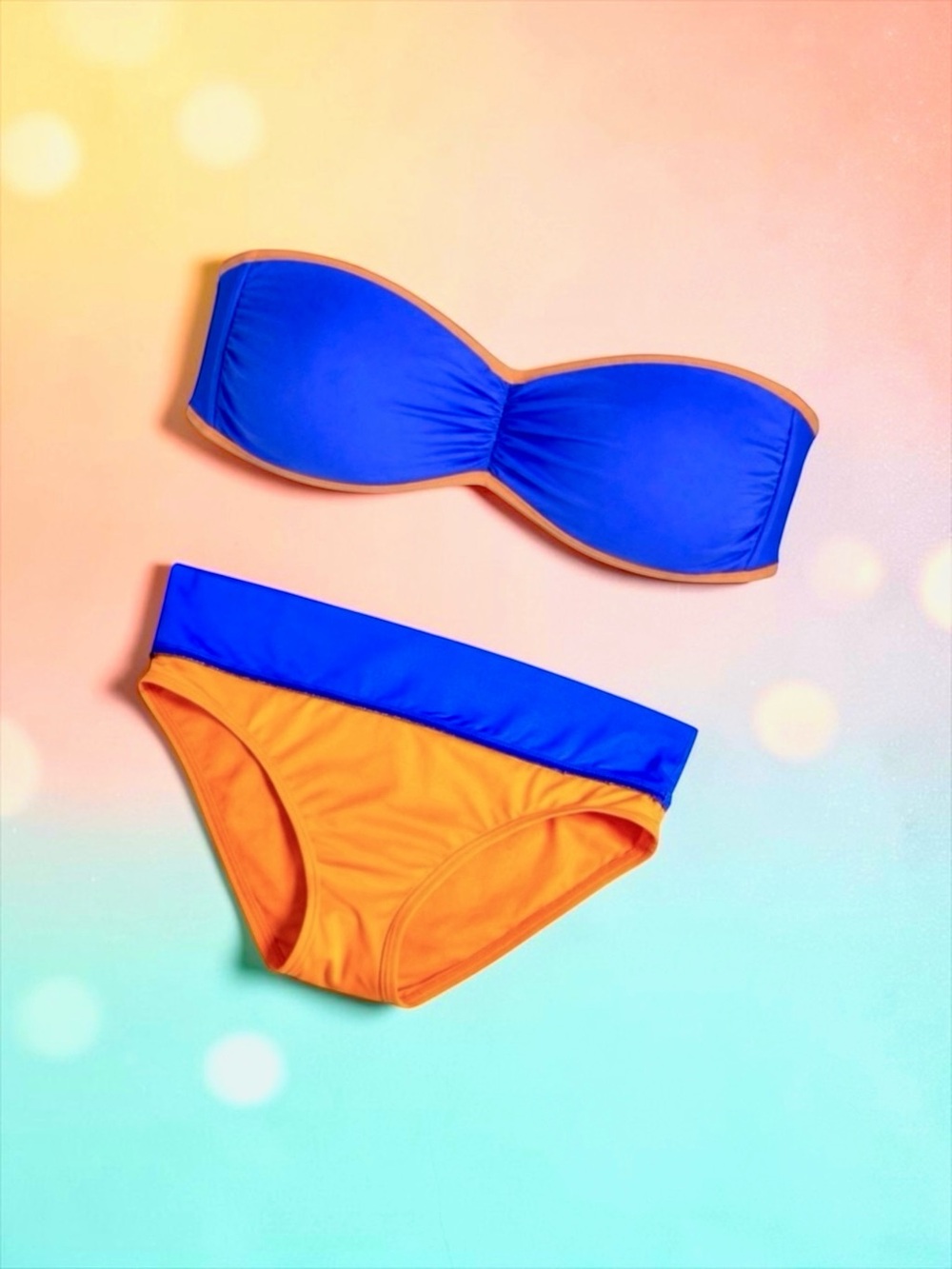 Tommy Bahama Color‑Block Bikini Set 👙 Blue + Orange Women’s Large Like New